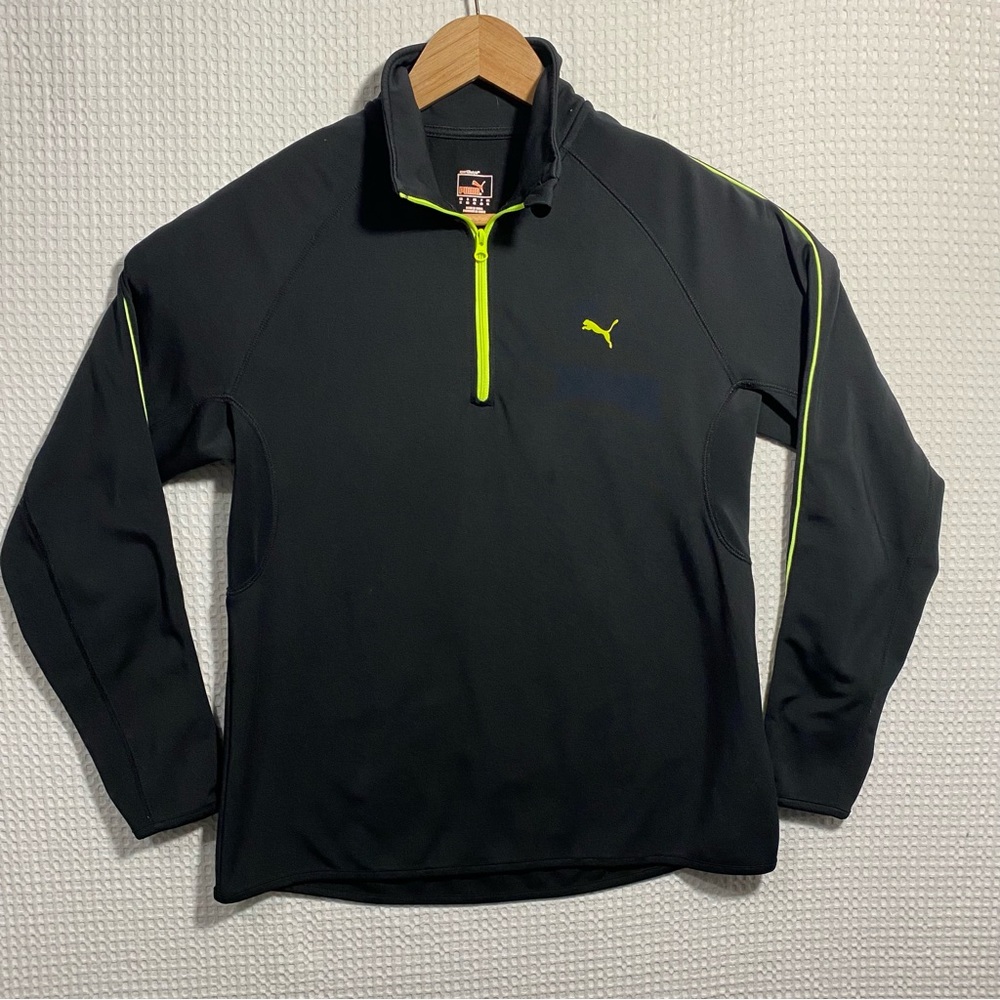 Puma DRY Cell Activewear 1/4 Zip Long Sleeve Shirt & Thumb Holes; Women’s Medium